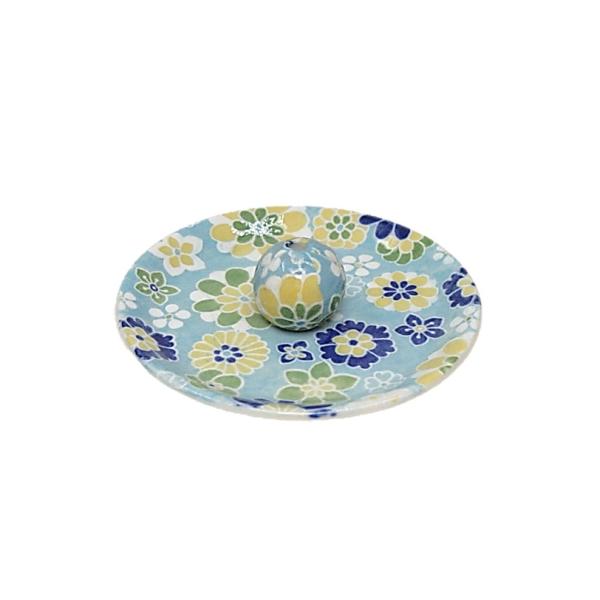 セール 9cm 香皿 千寿 青色 日本製 美濃焼 ACS WEB SHOP 磁器 インセンスホルダー