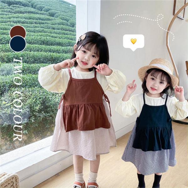 春にぴったりのかわいいワンピースです！これ一枚でかわいく着こなせます♪《サイズ》・80・90《カラー》・ブラウン・ブラック※光の当たり方で色味が違って見える場合があります。イメージと違うという理由での返品などは対応いたしまかねますのでご理解...