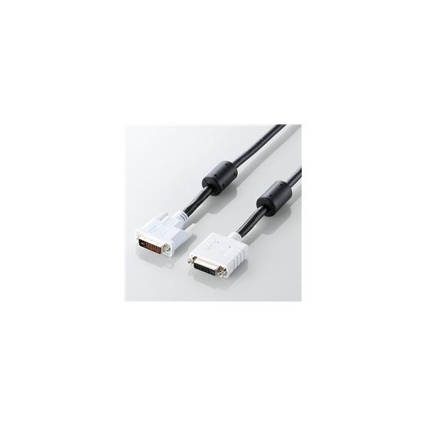 ELECOM DVI アナログ延長ケーブル [1.0m/DVI-I29pinオス-DVI-I29pinメス] (CAC-DVIE10BK)
