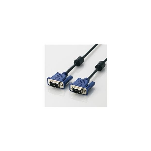 ELECOM スリム同軸ディスプレイケーブル [5.0m/D-Sub15pin(ミニ)オス-D-Sub15pin(ミニ)オス] (CAC-50BK)