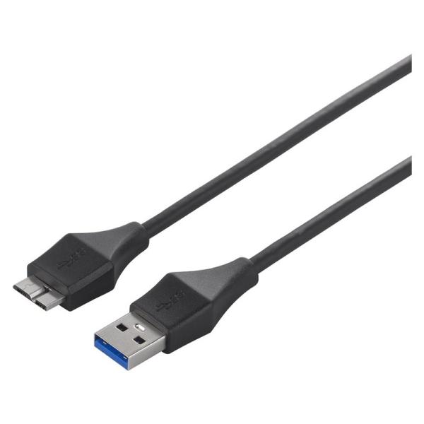 Buffalo スリムケーブル [2.0m/USB3.0 A to microB] (BSUAMBSU320BK)