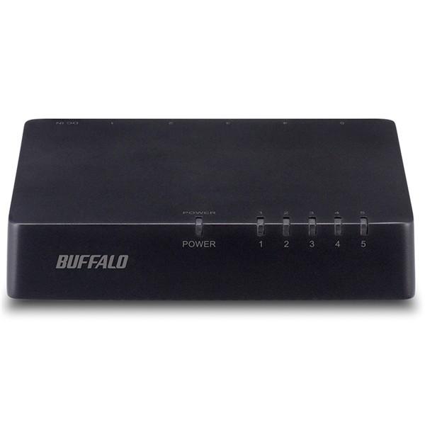 Buffalo 10/100Mbps対応 スイッチングハブ [プラスチック筐体/電源外付けモデル/5ポート] 《ブラック》 (LSW4-TX-5EP/BKD)