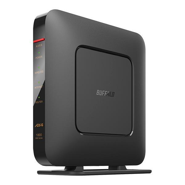 Buffalo 無線LAN親機 [11ax/ac/n/a/g/b 1201+573Mbps] 《ブラック》 (WSR-1800AX4P-BK)