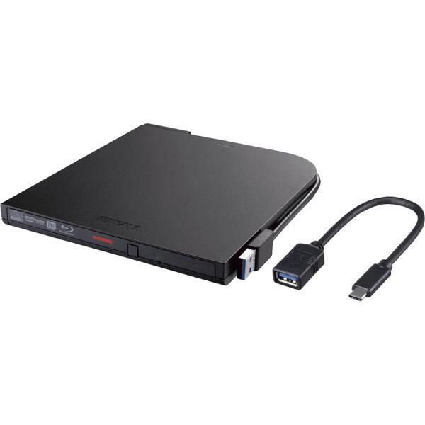Buffalo ポータブルブルーレイドライブ [USB3.2(Gen1)対応/M-Disc対応/書込ソフト添付] 《ブラック》 (BRXL-PT6U3-BKE)