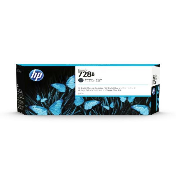 HP 728B インクカートリッジ [300ml] 《ブラック》 (3WX30A)