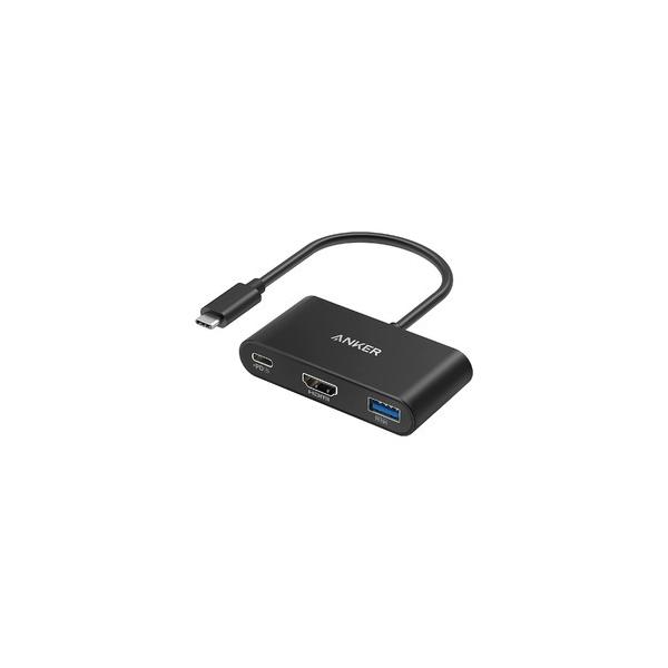 Anker PowerExpand 3-in-1 USB-C ハブ 4K対応HDMI出力ポート 90Wパススルー充電 USB PD対応 USB 3.0ポート
