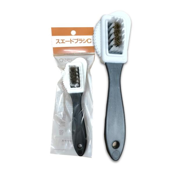 一つのブラシの４面に異なるブラシがついています。●平たいブラシ：コバのすきまのホコリ落としに最適●突起状ブラシ：表面の汚れ落とし●ワイヤーブラシ：ポリプロピレンと真鍮の2層構造で汚れを落としながら毛並みを整える●細かい突起のゴムブラシ：起毛...