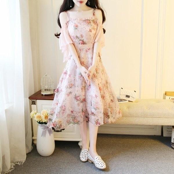 ワンピース 花柄オフショルダーロングワンピース ピンク 春夏 パーティー 二次会 お呼ばれ デート Www Fcekano Edu Ng