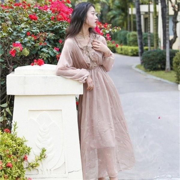 ワンピース リゾート シフォン スター刺繍 ワンピース 結婚式 ２次会 Www Kitsparana Com Br