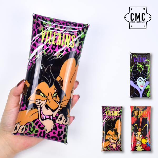 Disney ディズニー ヴィランズ クリアマルチケース Lサイズ ペン