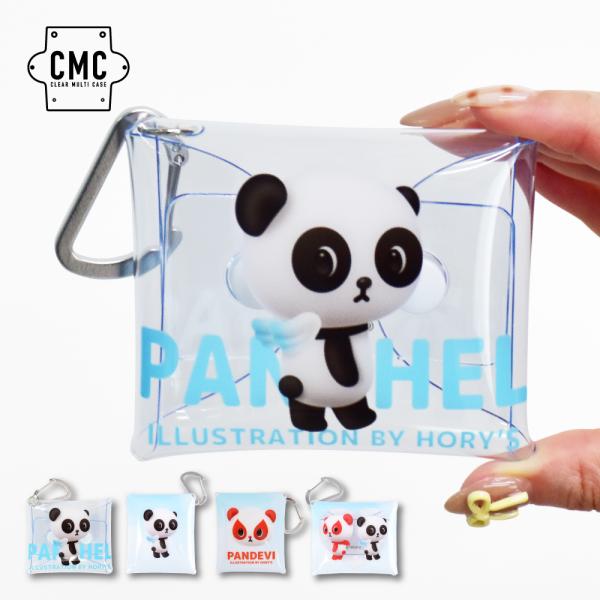 パンシェル パンデビ クリアポーチ ミニポーチ カラビナ 小物入れ