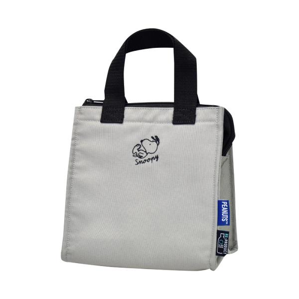 SNOOPY レトロバッグ 大容量 グレー SNOOPY スヌーピー ボストンバッグ 撥水 大容量 2way ショルダー