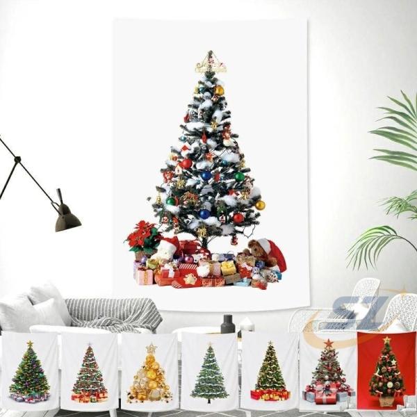 クリスマスツリー タペストリー クリスマス ツリータペストリー カーテンゾンチー150X100cm 壁掛けタペストリー 雰囲気満々 クリスマスデコレーション 飾り布
