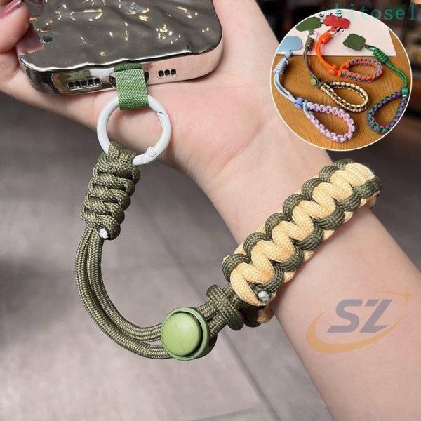 スマホストラップ 手首 編み込み ショートストラップ スマホ ストラップゾンチーハンド ストラップホルダー 挟むだけ 全機種対応 太め 紐 おしゃれ ファッション
