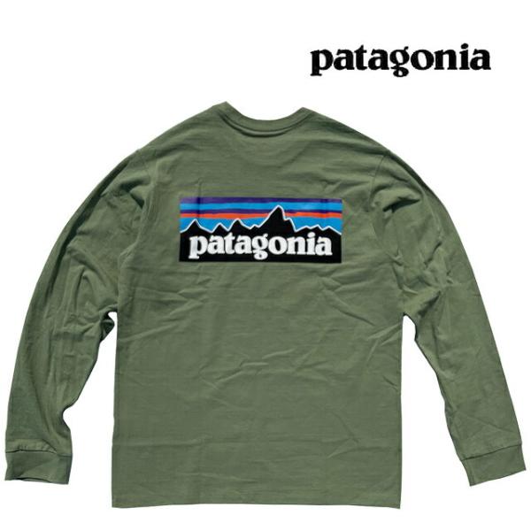 PATAGONIA パタゴニア ロングスリーブ P-6 ロゴ レスポンシビリティー メンズ Tシャツ LONG-SLEEVED P-6 LOGO RESPONSIBILI-TEE SEGN SEDGE GREEN 38518 長袖