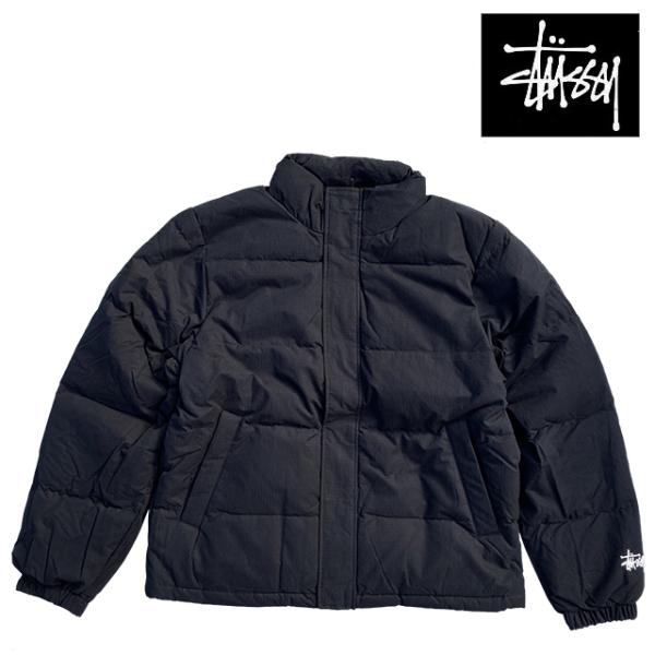 訳あり STUSSY ステューシー リップストップ ダウン パッファー ジャケット RIPSTOP DOWN PUFFER JACKET BLACK  115544