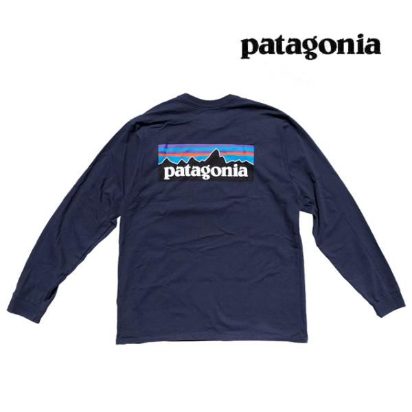 PATAGONIA パタゴニア ロングスリーブ P-6 ロゴ レスポンシビリティー メンズ Tシャツ LS P-6 LOGO RESPONSIBILI-TEE CNY CLASSIC NAVY 38518 長袖 L/S TEE