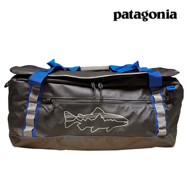 希少Patagonia ブラックホールダッフル Fitz Trout 55L active-board_bepbhd55bgft
