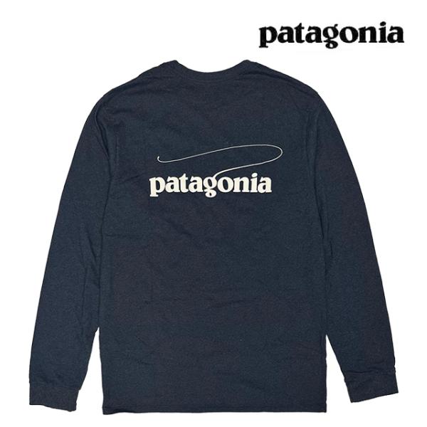PATAGONIA パタゴニア ロングスリーブ キャスティング ロゴ レスポンシビリティー LONG SLEEVE CASTING LOGO RESPONSIBILI-TEE SMDB SMOLDER BLUE 37819 長袖