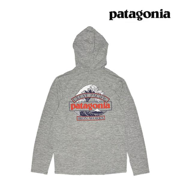 PATAGONIA パタゴニア キャプリーン クール デイリー フーディ グレート・ウェーブス CAP COOL DAILY HOODY GREAT WAVES FEA FEATHER GREY 45499