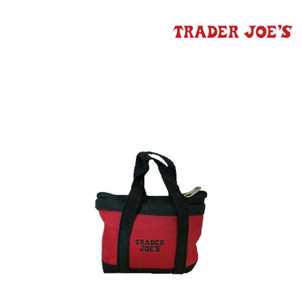 TRADER JOE'S トレーダー ジョーズ マイクロ トート ウィズ グローサリー バッグ MICRO TOTE WITH GROCERY BAG RED/BLACK