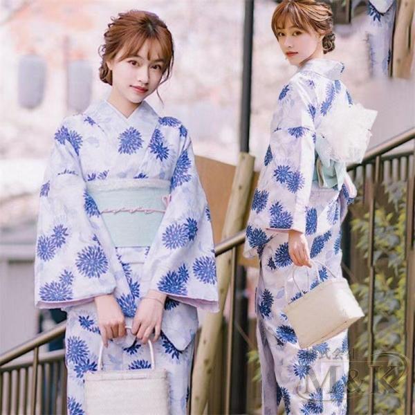 浴衣 高校生 ワンピース 3点セット レディース パープル ゆかた 大人 女性 花柄 ゆか 紫 ファッション デイリーコーデ 旅行