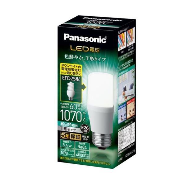 Panasonic（パナソニック） T形LED電球 LDT8N-G/S/T6 (LDT8NGST6) 昼