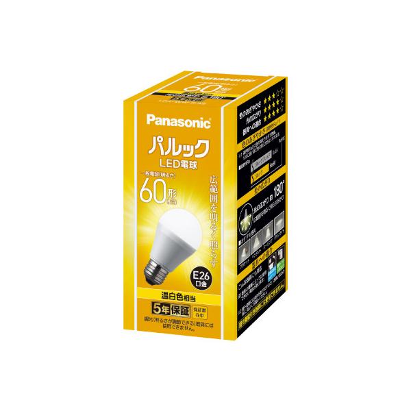 Panasonic（パナソニック） LED電球 LDA7WW-G/K6 温白色相当 60形相当
