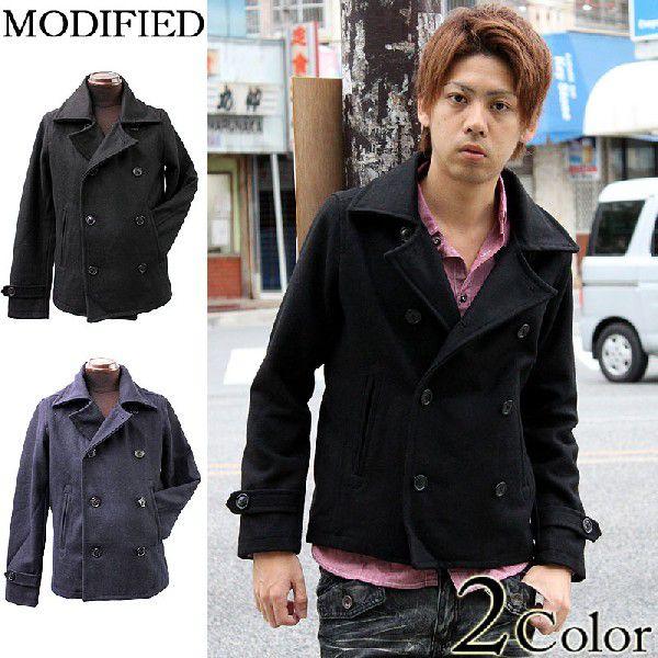 メルトン素材ショート丈 Pコート ピーコート ダッフル コート ネイビー Modified Buyee Servicio De Proxy Japones Buyee Compra En Japon