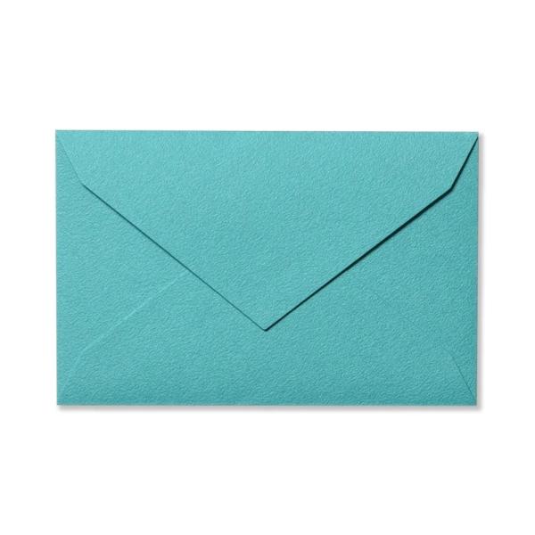 G.C.PRESS　ミニメッセージカード用封筒　ターコイズ　079-12｜文房具 ミニ封筒 カラー封筒 青 ブルー 緑 グリーン 無地 柄なし