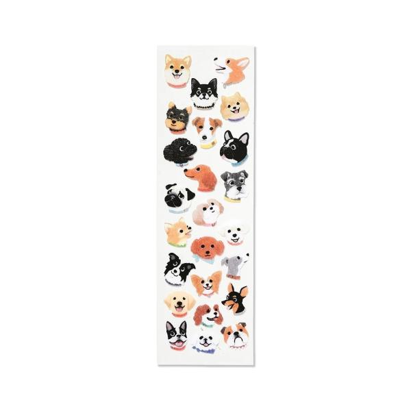 G.C.PRESS シール 起毛 スマイルドッグ 133-51｜文房具
