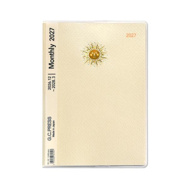 G.C.PRESS　2027ダイアリー　月間　Ｂ６　太陽　761-32｜2027手帳 スケジュール帳 マンスリー B6 月曜始まり