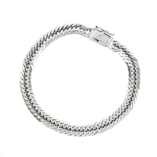 喜平 ブレスレット 18金 ホワイトゴールド 八面トリプル喜平 20.8g