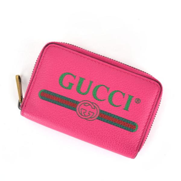 ⭐︎美品GUCCI ビンテージロゴ ケース パース 小銭入れ GUCCI（グッチ） コインケース ヴィンテージロゴ 496319 ピンク レザー