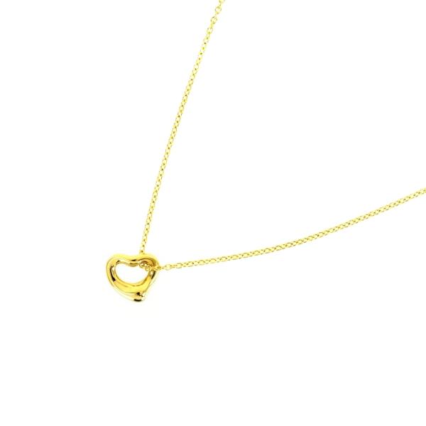 Elsa Peretti ティファニー ネックレス オープンハート スモール K18YG