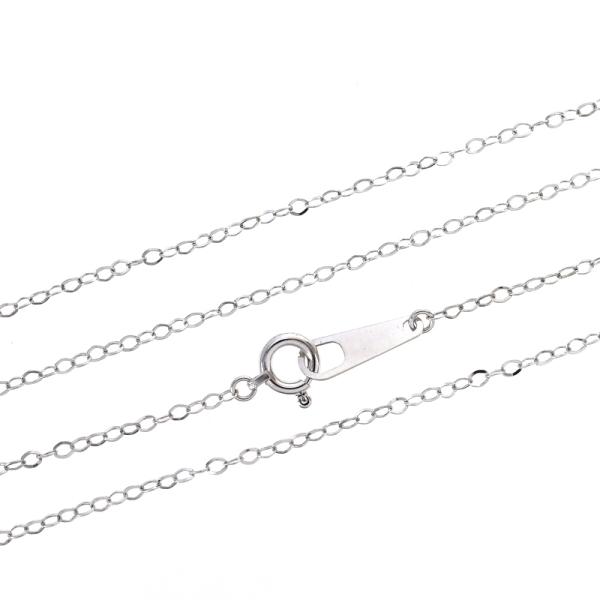 ネックレス 18k 18金 K18WG ネックレスチェーン 71cm 1.6g ホワイト