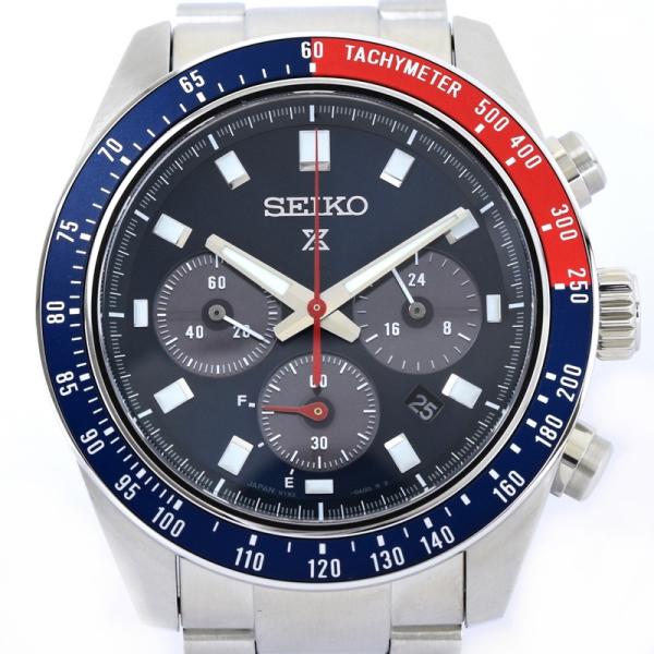 セイコー SEIKO プロスペックス スピードタイマー メンズ ソーラー 腕時計 SS ブラック文字盤 V192-0AH0 中古 新入荷 OW0404 actone_223-1603-1