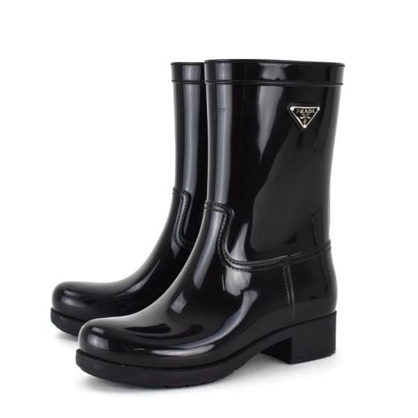 PRADA レインブーツ PRADA（プラダ） レディース レインブーツ サイズ36 23.0cm ブラック