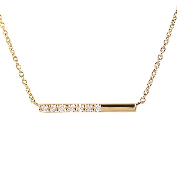 4℃（ヨンドシー） ネックレス 18金 Aqua Gold K18アクアゴールド バー
