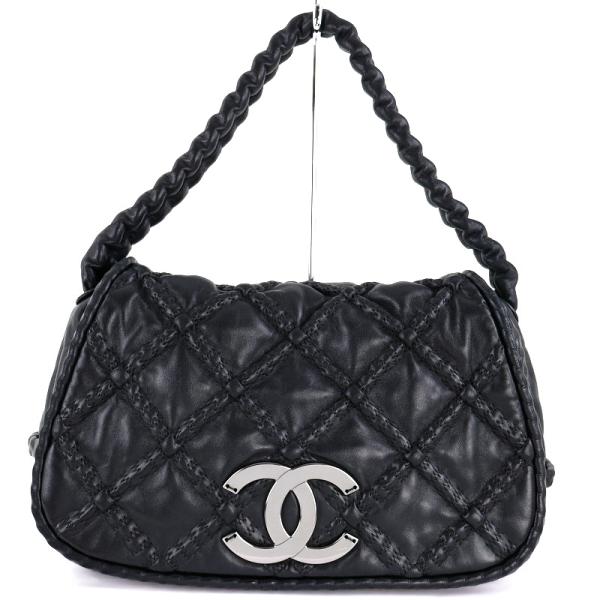 美品✴︎CHANEL シャネル マトラッセ ラウンドフラップ ラムスキン ブラック CHANEL◇長サイフ_マトラッセ_ラムスキン_ラウンド_ココマーク_BLK/羊