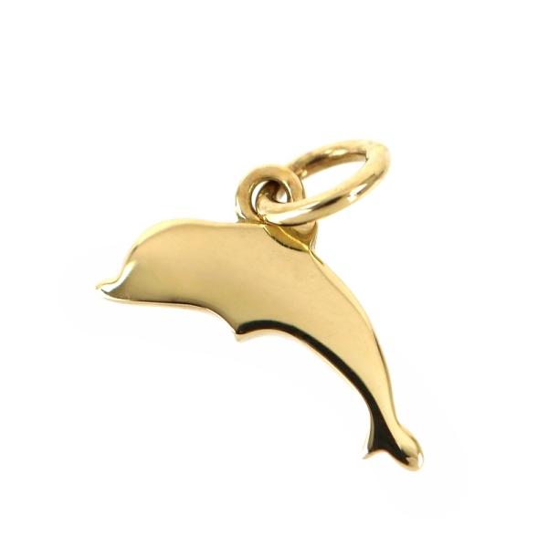 ポメラート　ゴールド イルカ型チャーム ポメラート ペンダントトップ 18金 K18YG イエローゴールド 1.0g