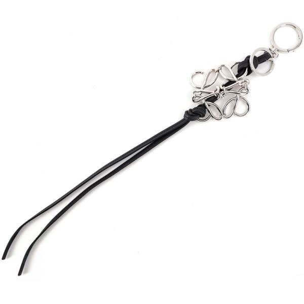 ロエベ　チャーム　シルバー美品 LOEWE ロエベ バッグチャーム＆キーリング アナグラム パラジウム