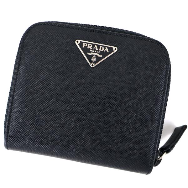 プラダ　コンパクトジップ　財布　サフィアーノレザー PRADA（プラダ） 財布 2つ折り財布 サフィアーノレザー コンパクト