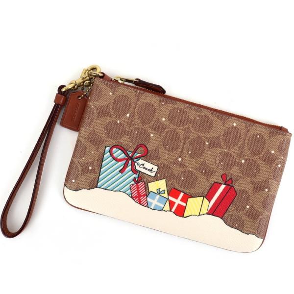 コーチ ポーチ エッセンシャル スモール リストレット・シグネチャー