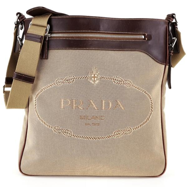 PRADA（プラダ） バッグ 中古 ジャガード ショルダーバッグ ベージュ