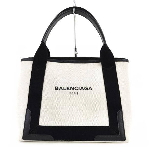 NAVY（BALENCIAGA） バレンシアガ バッグ ネイビーカバス S ホワイト 