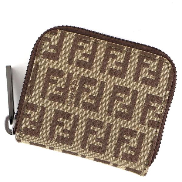 FENDI（フェンディ） ズッカ コインケース 8M0019 ベージュ×ダーク