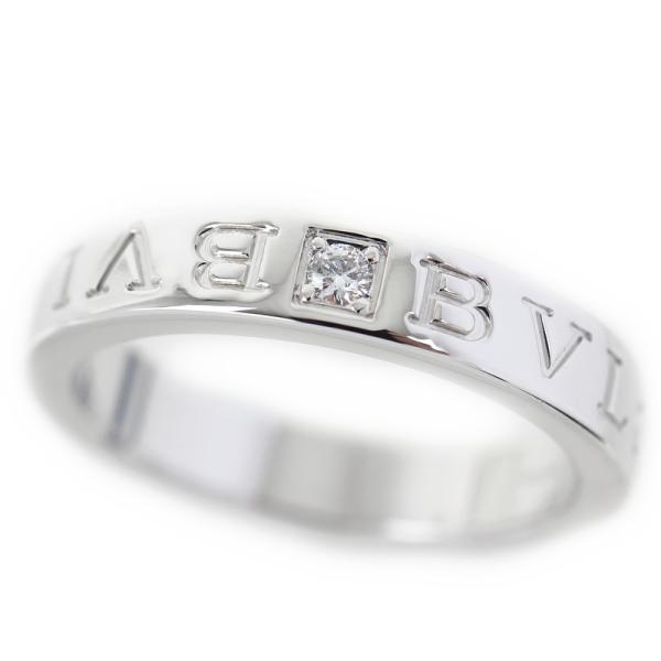 BVLGARI（ブルガリ） 指輪 18金 ダブルロゴ 16.5号 K18WG ホワイト