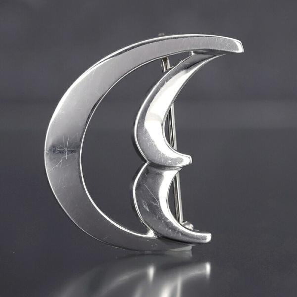 美品◎ ティファニー クレセントムーン 三日月 ブローチ シルバー925 TIFFANY&Co.（ティファニー） ブローチ クレセントムーン SV925