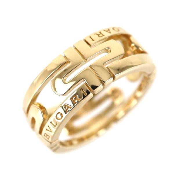 最終 BVLGARI 廃盤 美品 オープンパレンテシ リング 11号 K18YG パレンテシ ブルガリ リング パレンテシオープン 18k 18金 イエロー